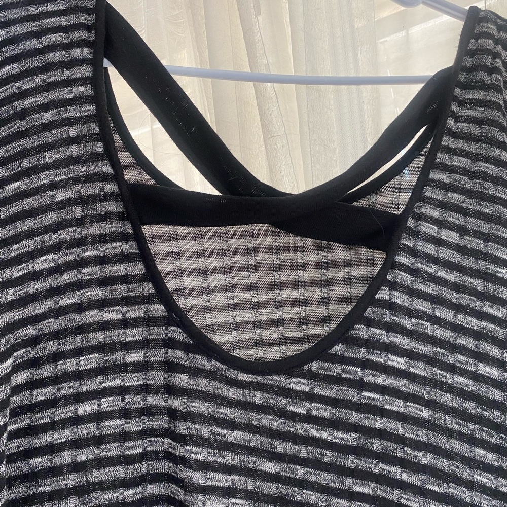 Black and Grey Lightweight Sweater a/Strappy Back